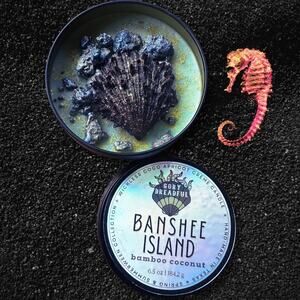 Banshee Island Luxury Wickless Candle: Bamboo & Coconut Scent